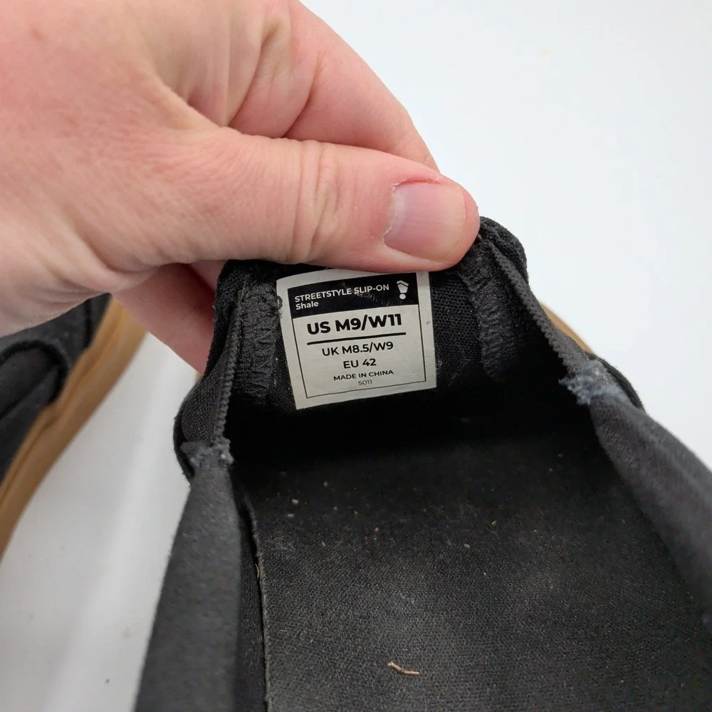 Splay Streetstyle Slip-On Shale Black Gum Sole Barefoot Shoes‎ Mens 9 Womens 11